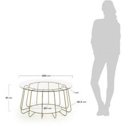 Kave Home - Table Basse Paradigm En Verre Et Structure En Acier Doré Ø 80 Cm - Doré 7 Kave Home - Table Basse Paradigm En Verre Et Structure En Acier Doré Ø 80 Cm - Doré -KAVE HOME Soldes 2022 12436210 3