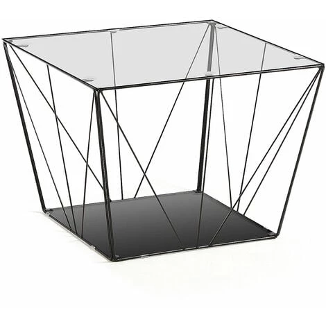Kave Home - Table Basse Tilo En Verre Et Structure En Acier Noir 60 X 60 Cm - Noir 3 Kave Home - Table Basse Tilo En Verre Et Structure En Acier Noir 60 X 60 Cm - Noir
