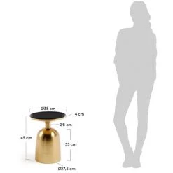 Kave Home - Table D'appoint Physic Ø 38 Cm - Doré 7 Kave Home - Table D'appoint Physic Ø 38 Cm - Doré -KAVE HOME Soldes 2022 12436273 3