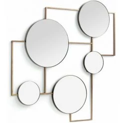 Kave Home - Miroir Platte En Métal 81 X 83 Cm - Doré