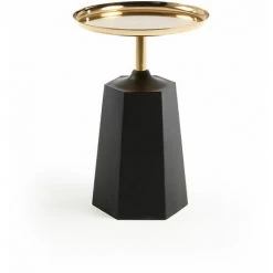 Kave Home - Table D'appoint Plamp Ø 37 Cm - Doré