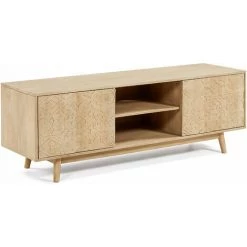 Kave Home - Meuble TV Seleb 160 X 56 Cm Avec 2 Portes En Bois Massif De Manguier - Naturel