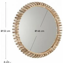 Kave Home - Miroir Polke Rond Ø 52 Cm En Bois Massif De Teck - Naturel 7 Kave Home - Miroir Polke Rond Ø 52 Cm En Bois Massif De Teck - Naturel -KAVE HOME Soldes 2022 12436330 3