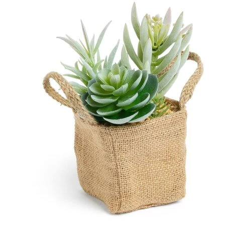 Kave Home - Mélanger Des Plantes Suculenta Artificielles Dans Un Pot De Raphia Naturel - Naturel 3 Kave Home - Mélanger Des Plantes Suculenta Artificielles Dans Un Pot De Raphia Naturel - Naturel