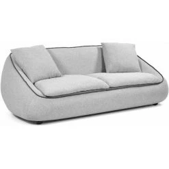 Kave Home - Canapé Safira 3 Places Gris Clair 220 Cm - Gris