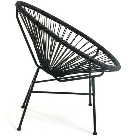 Kave Home - Fauteuil Samantha Noir - Noir 4 Kave Home - Fauteuil Samantha Noir - Noir – Image 2