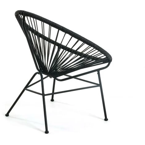 Kave Home - Fauteuil Samantha Noir - Noir 5 Kave Home - Fauteuil Samantha Noir - Noir – Image 3