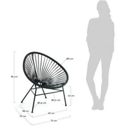 Kave Home - Fauteuil Samantha Noir - Noir 9 Kave Home - Fauteuil Samantha Noir - Noir -KAVE HOME Soldes 2022 12436415 4