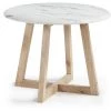 Kave Home - Table D'appoint Haylo Blanche Ronde Ø 50 Cm De Marbre Et Structure En Bois Massif De Manguier - Naturel 2 Kave Home - Table D'appoint Haylo Blanche Ronde Ø 50 Cm De Marbre Et Structure En Bois Massif De Manguier - Naturel -KAVE HOME Soldes 2022 12436460 1