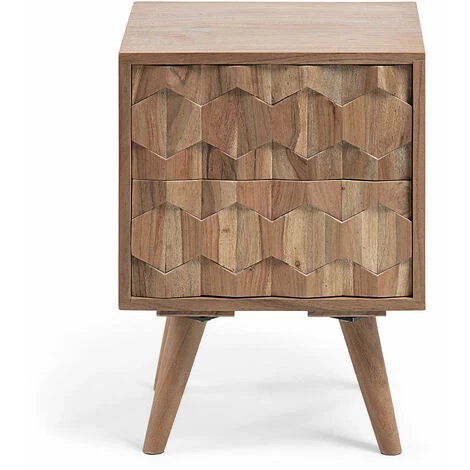 Kave Home - Table De Chevet Khaleesi En Acacia Massif 40 X 55 Cm - Naturel 4 Kave Home - Table De Chevet Khaleesi En Acacia Massif 40 X 55 Cm - Naturel – Image 2