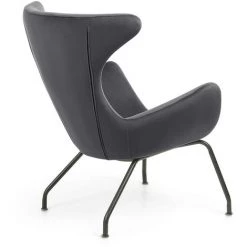 Kave Home - Fauteuil Chleo En Velours Gris Et Pieds En Acier Finition Noire - Gris -KAVE HOME Soldes 2022 12436530 3