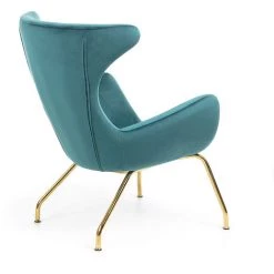 Kave Home - Fauteuil Chleo En Velours Turquoise Et Pieds En Acier Finition Dorée - Turquoise 9 Kave Home - Fauteuil Chleo En Velours Turquoise Et Pieds En Acier Finition Dorée - Turquoise -KAVE HOME Soldes 2022 12436533 3