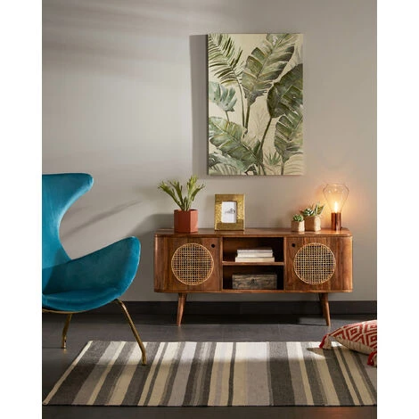 Kave Home - Fauteuil Chleo En Velours Turquoise Et Pieds En Acier Finition Dorée - Turquoise 6 Kave Home - Fauteuil Chleo En Velours Turquoise Et Pieds En Acier Finition Dorée - Turquoise – Image 4