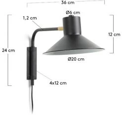 Kave Home - Applique Aria Petit Noir - Noir 7 Kave Home - Applique Aria Petit Noir - Noir -KAVE HOME Soldes 2022 12436536 3