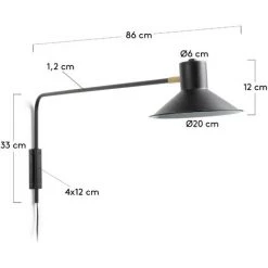 Kave Home - Applique Aria Noir - Noir 7 Kave Home - Applique Aria Noir - Noir -KAVE HOME Soldes 2022 12436537 3