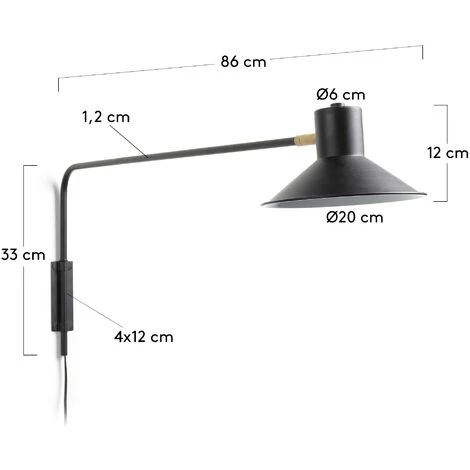 Kave Home - Applique Aria Noir - Noir 5 Kave Home - Applique Aria Noir - Noir – Image 3