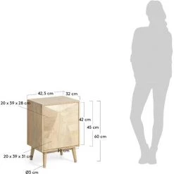 Kave Home - Table De Chevet Sarah 42 X 60 Cm Avec Porte En Bois Massif De Manguier - Naturel 9 Kave Home - Table De Chevet Sarah 42 X 60 Cm Avec Porte En Bois Massif De Manguier - Naturel -KAVE HOME Soldes 2022 12436584 4