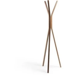 Kave Home - Porte-manteaux Chelsey 170 Cm En Bois Massif De Noyer - Naturel