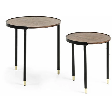 Kave Home - Lot De 2 Tables D'appoint Anabel Ø 50 / Ø 38 Cm - Naturel 3 Kave Home - Lot De 2 Tables D'appoint Anabel Ø 50 / Ø 38 Cm - Naturel