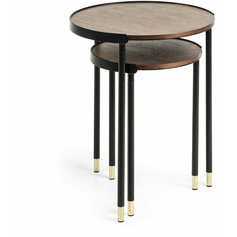 Kave Home - Lot De 2 Tables D'appoint Anabel Ø 50 / Ø 38 Cm - Naturel 4 Kave Home - Lot De 2 Tables D'appoint Anabel Ø 50 / Ø 38 Cm - Naturel – Image 2