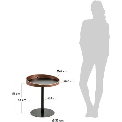 Kave Home - Table D'appoint Kaori Ø 46 Cm FSC MIX Credit - Naturel 5 Kave Home - Table D'appoint Kaori Ø 46 Cm FSC MIX Credit - Naturel – Image 3