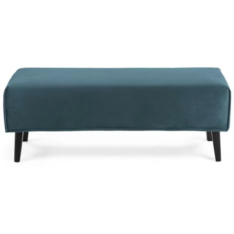 Kave Home - Banquette Dyla Turquoise 111 Cm Tapisée En Terciopelo Avec Pieds En Bois Massif De Hêtre Noir - Turquoise 4 Kave Home - Banquette Dyla Turquoise 111 Cm Tapisée En Terciopelo Avec Pieds En Bois Massif De Hêtre Noir - Turquoise – Image 2