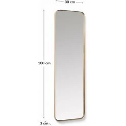 Kave Home - Miroir Mural Marco Métal Doré 30 X 100 Cm - Doré 7 Kave Home - Miroir Mural Marco Métal Doré 30 X 100 Cm - Doré -KAVE HOME Soldes 2022 12436781 3