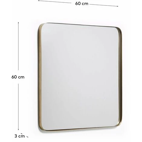 Kave Home - Miroir Mural Marco Métal Doré 60 X 60 Cm - Doré 5 Kave Home - Miroir Mural Marco Métal Doré 60 X 60 Cm - Doré – Image 3