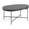 Kave Home - Table Basse Marlet Verre Teinté Noir Et Structure En Acier 82 X 55 Cm - Noir -KAVE HOME Soldes 2022 12436788 1