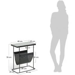 Kave Home - Table D'appoint Vivienne 45 X 25 Cm - Noir 7 Kave Home - Table D'appoint Vivienne 45 X 25 Cm - Noir -KAVE HOME Soldes 2022 12436789 3