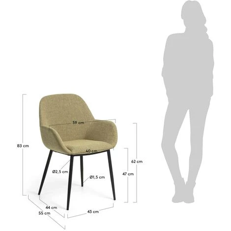 Kave Home - Chaise Konna Moutarde - Moutarde 7 Kave Home - Chaise Konna Moutarde - Moutarde – Image 5