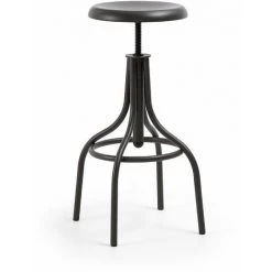 Kave Home - Tabouret De Bar Britney Hauteur 65-85 Cm - Gris