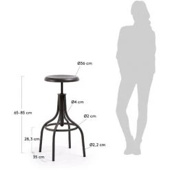 Kave Home - Tabouret De Bar Britney Hauteur 65-85 Cm - Gris 7 Kave Home - Tabouret De Bar Britney Hauteur 65-85 Cm - Gris -KAVE HOME Soldes 2022 12436953 3