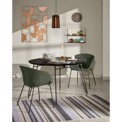 Kave Home - Chaise Yvette Laine Verte - Vert -KAVE HOME Soldes 2022 12436958 4