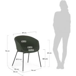 Kave Home - Chaise Yvette Laine Verte - Vert -KAVE HOME Soldes 2022 12436958 5