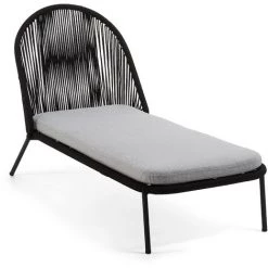 Kave Home - Chaise Longue Shann - Noir