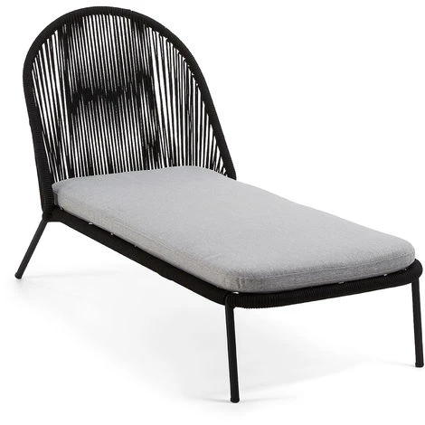 Kave Home - Chaise Longue Shann - Noir 3 Kave Home - Chaise Longue Shann - Noir