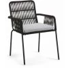Kave Home - Chaise Samanta En Corde Noire Et Pieds En Acier Galvanisé - Noir 1 Kave Home - Chaise Samanta En Corde Noire Et Pieds En Acier Galvanisé - Noir -KAVE HOME Soldes 2022 12437014 1