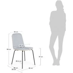 Kave Home - Chaise De Salle à Manger Canele Gris Clair En Contreplaqué De Chêne Naturel Et Pieds En Acier Noir - Gris 11 Kave Home - Chaise De Salle à Manger Canele Gris Clair En Contreplaqué De Chêne Naturel Et Pieds En Acier Noir - Gris -KAVE HOME Soldes 2022 12437057 5