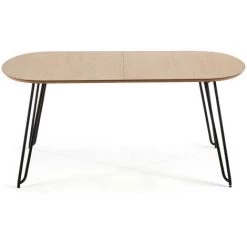 Kave Home - Table Extensible Novac 140 (220) X 90 Cm Contreplaqué De Chêne Et Pieds En Acier Noir - Naturel 9 Kave Home - Table Extensible Novac 140 (220) X 90 Cm Contreplaqué De Chêne Et Pieds En Acier Noir - Naturel -KAVE HOME Soldes 2022 12437066 3