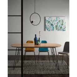 Kave Home - Table Extensible Novac 140 (220) X 90 Cm Contreplaqué De Chêne Et Pieds En Acier Noir - Naturel 10 Kave Home - Table Extensible Novac 140 (220) X 90 Cm Contreplaqué De Chêne Et Pieds En Acier Noir - Naturel -KAVE HOME Soldes 2022 12437066 4