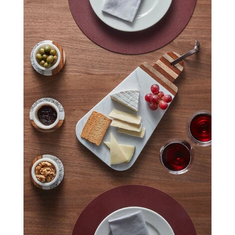 Kave Home - Planche à Découper Triangulaire Bryant Marbre Blanc Noir - Blanc 4 Kave Home - Planche à Découper Triangulaire Bryant Marbre Blanc Noir - Blanc – Image 2