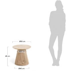 Kave Home - Table D'appoint Jeanette En Teck Massif Ø 50 Cm - Naturel 7 Kave Home - Table D'appoint Jeanette En Teck Massif Ø 50 Cm - Naturel -KAVE HOME Soldes 2022 12437227 3