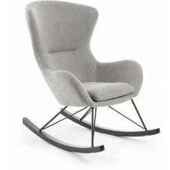 Kave Home - Fauteuil à Bascule Vania Gris - Gris