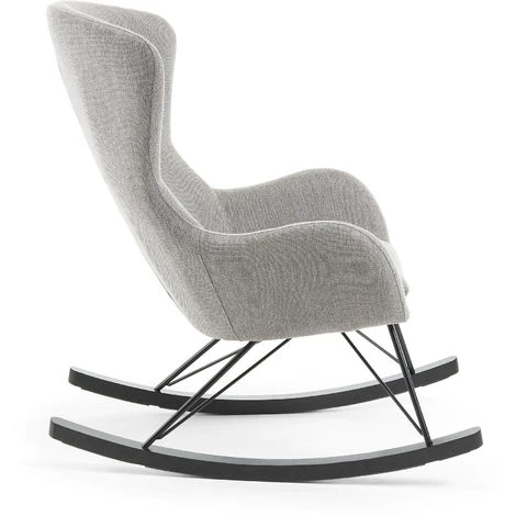Kave Home - Fauteuil à Bascule Vania Gris - Gris 4 Kave Home - Fauteuil à Bascule Vania Gris - Gris – Image 2