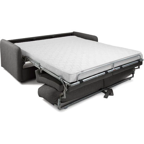 Kave Home - Canapé-lit Kymoon 2 Places Gris Foncé Avec Accoudoir Et Matelas En Viscoélastique (160 Cm) - Noir 5 Kave Home - Canapé-lit Kymoon 2 Places Gris Foncé Avec Accoudoir Et Matelas En Viscoélastique (160 Cm) - Noir – Image 3