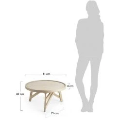 Kave Home - Table Basse Tenda Ronde Ø 81 Cm En Bois Massif De Mindy - Naturel 7 Kave Home - Table Basse Tenda Ronde Ø 81 Cm En Bois Massif De Mindy - Naturel -KAVE HOME Soldes 2022 12437279 3