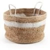 Kave Home - Panier Saht Naturel Et Blanc En Jute Et Coton - Naturel 2 Kave Home - Panier Saht Naturel Et Blanc En Jute Et Coton - Naturel -KAVE HOME Soldes 2022 12437280 1