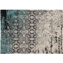 Kave Home - Tapis Agne Multicolore Rectangulaire 230 X 160 Cm En 95% Coton 95% Et 5% Polyester - Turquoise
