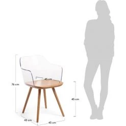 Kave Home - Chaise Bjorg Transparente Et Bois Massif De Hêtre - Transparent 11 Kave Home - Chaise Bjorg Transparente Et Bois Massif De Hêtre - Transparent -KAVE HOME Soldes 2022 12437327 5